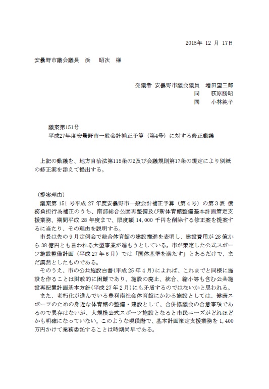 修正 予算 案 修正 予算 案